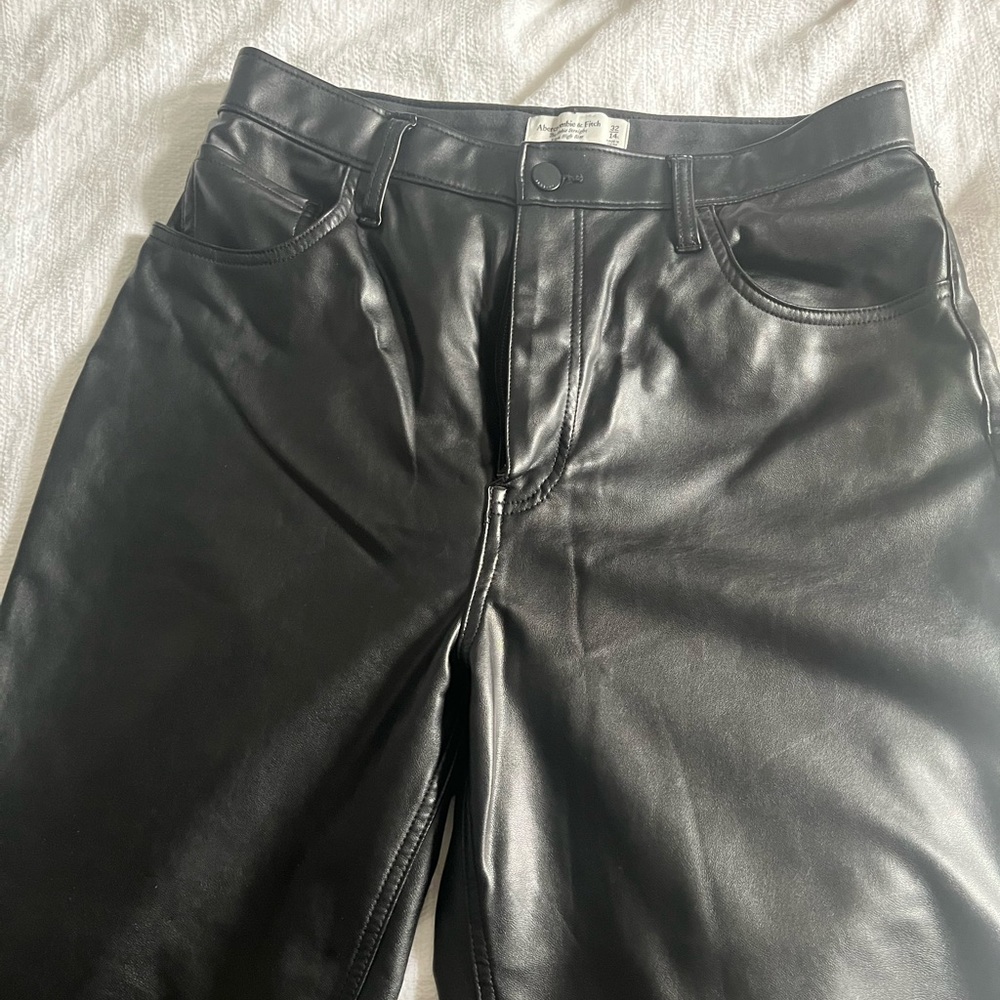Abercrombie and fitch leather vegan pants